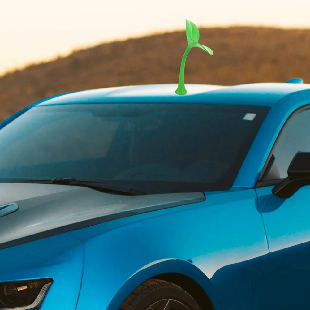 Decoración de techo de coche, pegatinas decorativas de brotes de plantas 3D, fácil de instalar, accesorios universales para techo de coche, vehículo al aire libre, 2 uds.