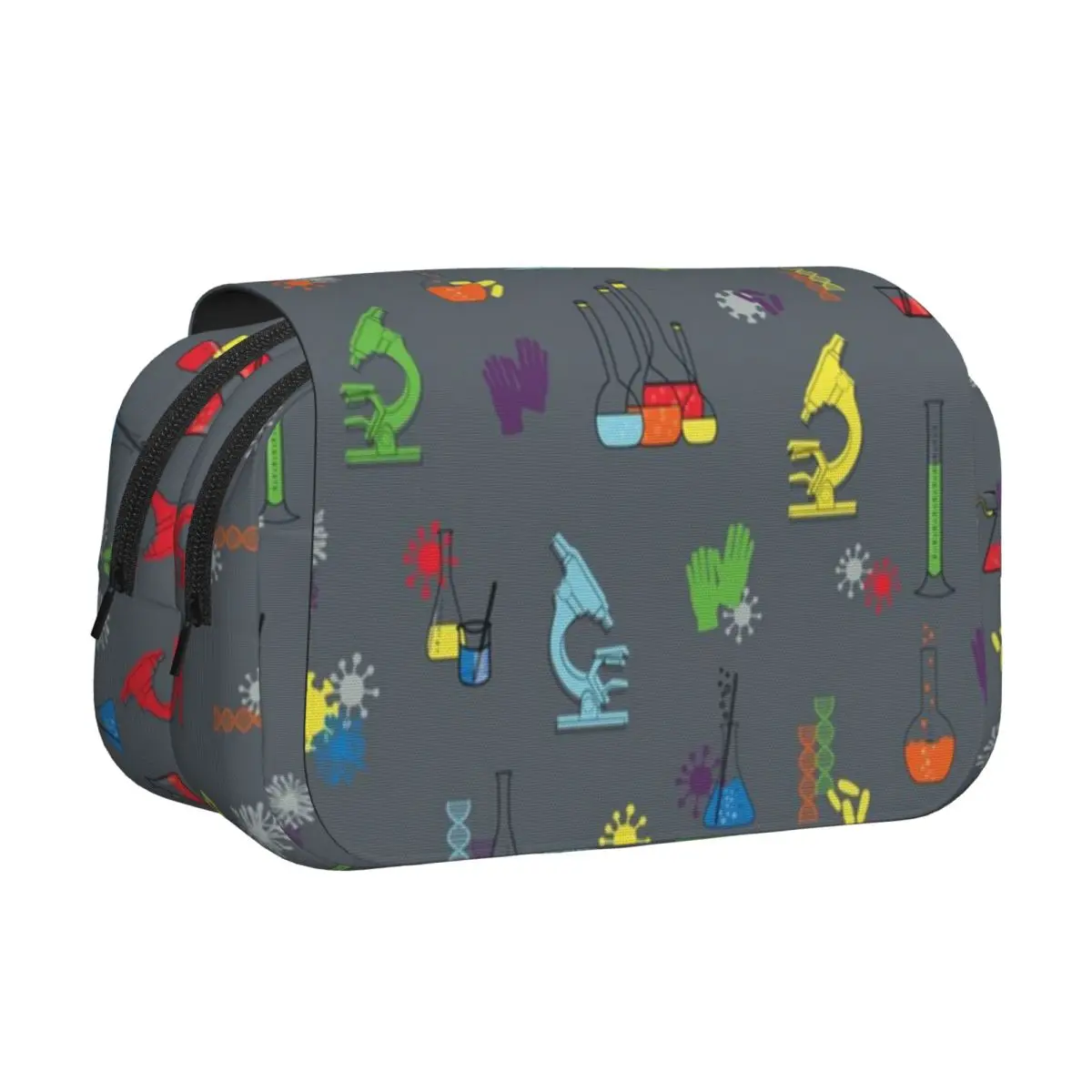 Chemistry Laboratory Pencil Cases Pencil Pouch Hard Shell Leather Big Capacity Pen Box Pencil Bag for Students School