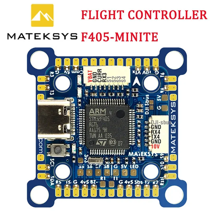 

Matek System F405-MINI TE Flight Controller Встроенный STM32F405RGT6 ICM42605 с OSD BEC 5 В 10 В для FPV RC Racing Drone DJI VTX