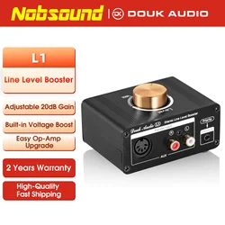 Nobsound HiFi Stereo Line Level Pre-Amplifier Mini Audio Signal Booster 20dB High-gain Preamp Volume Control for Ipod MP3 Phone