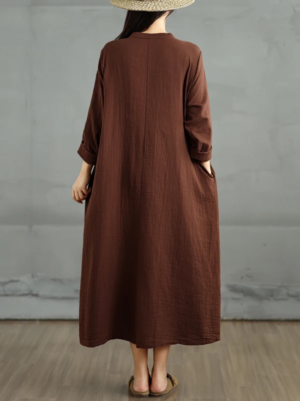 Vestido maxi artístico retrô de manga crida f outono cintura alta saia linha a dupla camada gaze até o chão vestido...