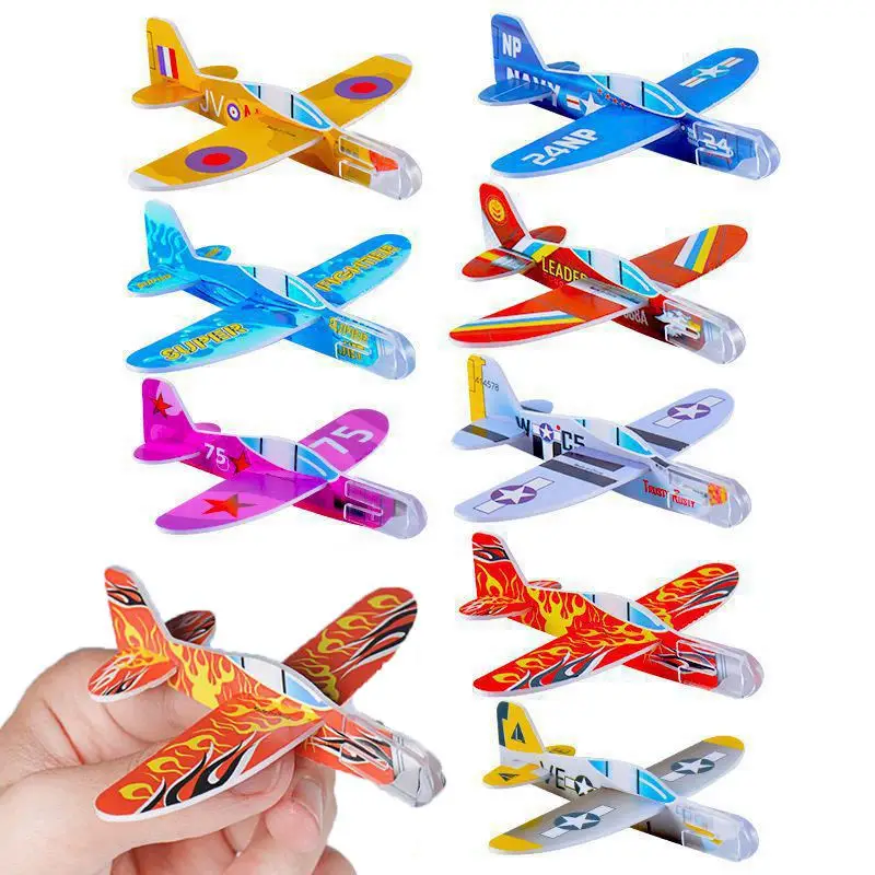 12 sztuk Mini piankowe samoloty zabawki Kid Favor prezent urodziny Party prezent pamiątka szkoła przedszkole mały prezent upominki dzieci Pinata