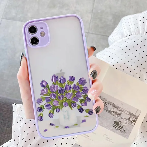 Retro Ölgemälde Blumen Handyhülle für iPhone 17 Pro Max 11 12 Pro Max 16 15 Pro Max Plus 13 12 Mini X XR XS 14 Plus Hüllen – Detail 7