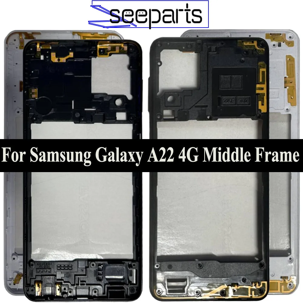 

New For Samsung Galaxy A22 4G Middle Frame A225F A225M Middle Frame Bezel Middle Plate Replacement Parts