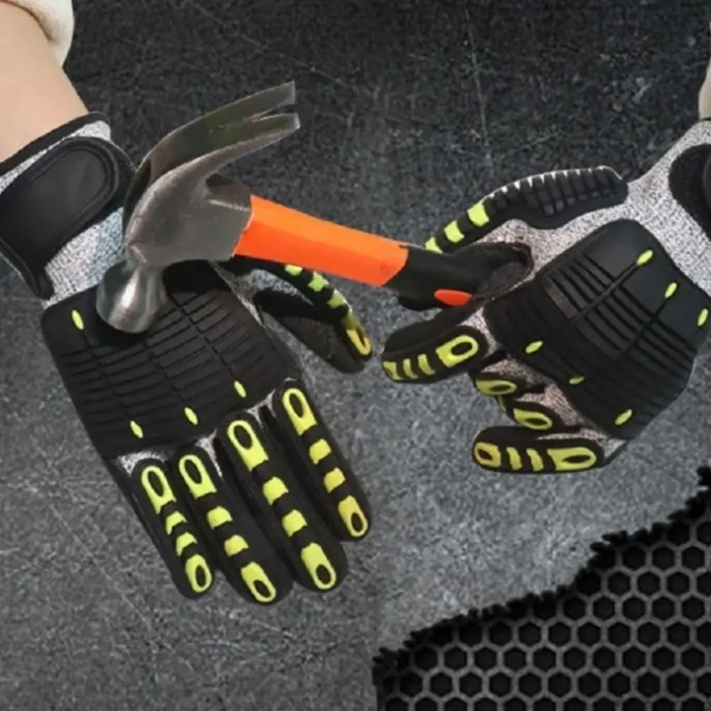 

Shock Absorbing Mechanical TPR Gloves Nitrile Dipped Palm Impact Protection Anti Cutting Gloves TPR Material Oil-proof