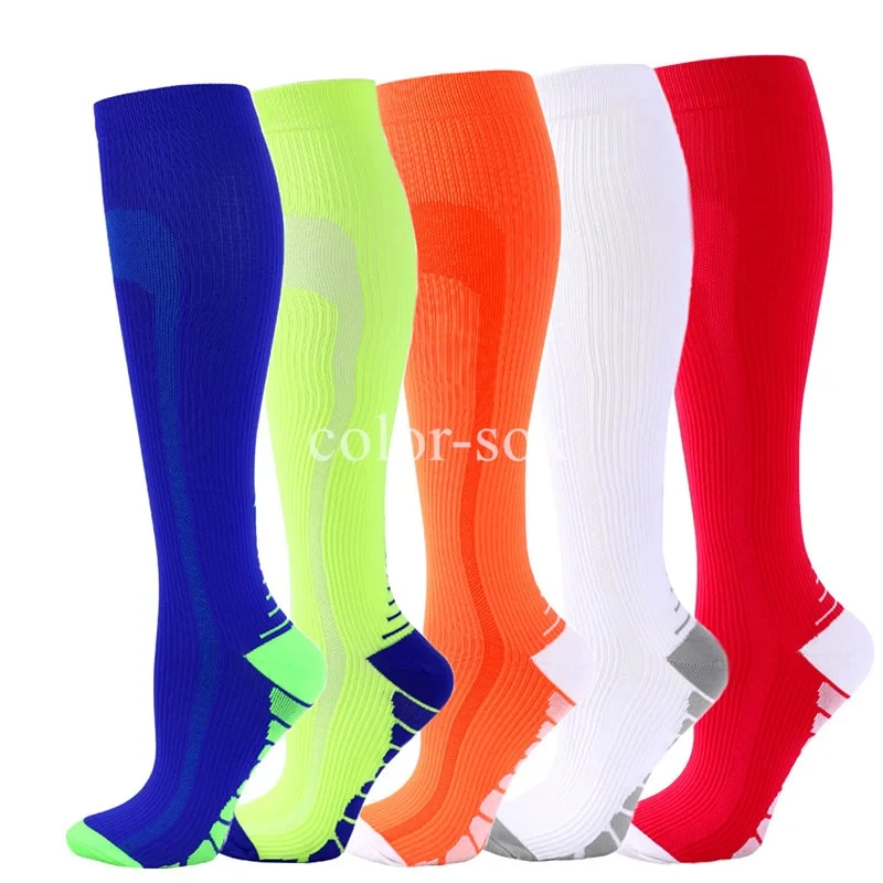 Unisex Compression Socks Running Football Cycling Hiking Golf Sports Socks Varicose Veins Swelling Pregnancy Knee Elastic Socks