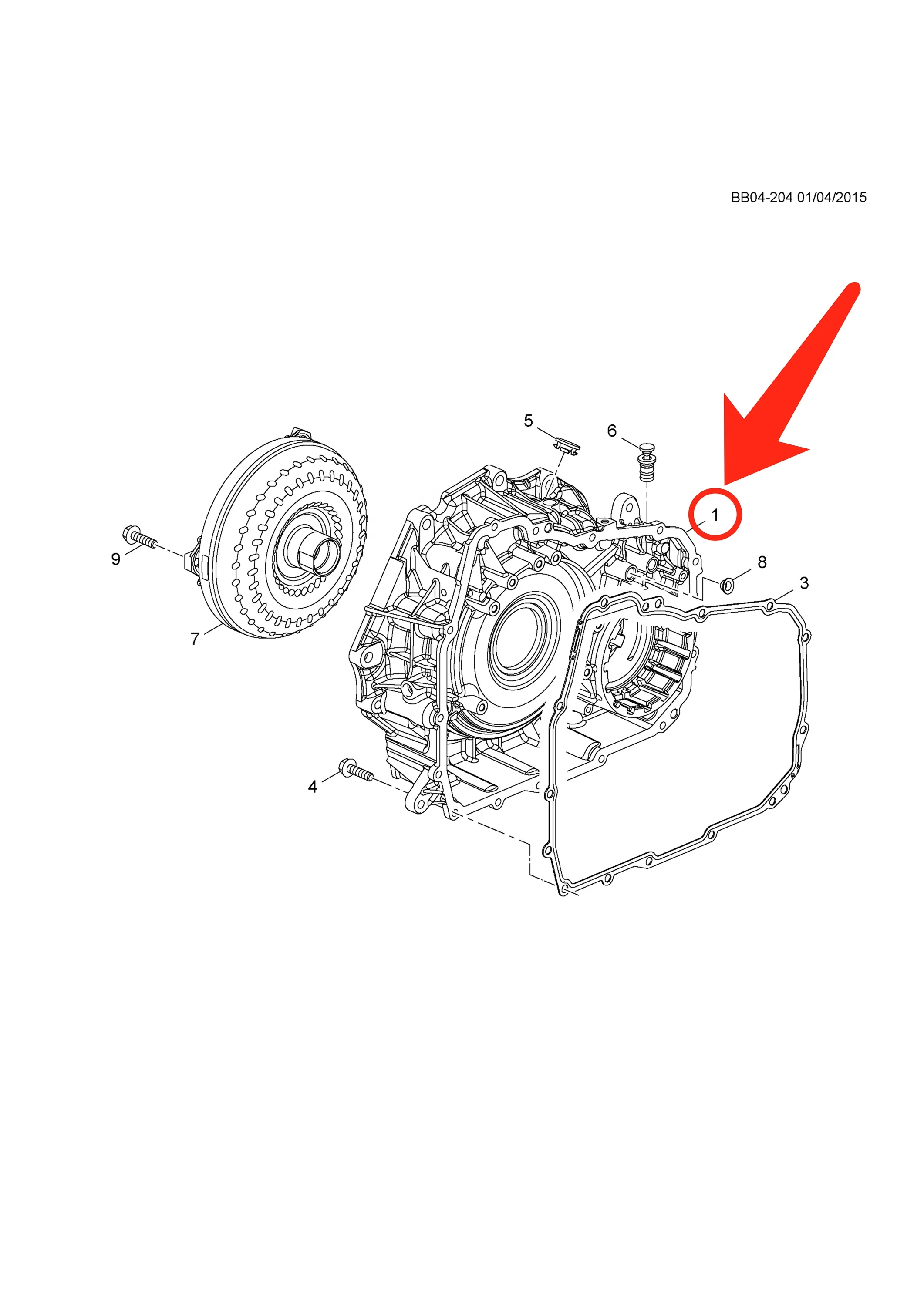 TRANSMESUN 6T31 6T30 Torque Converter and Differential Housing, Gearbox Front Section for Chevrolet Buick