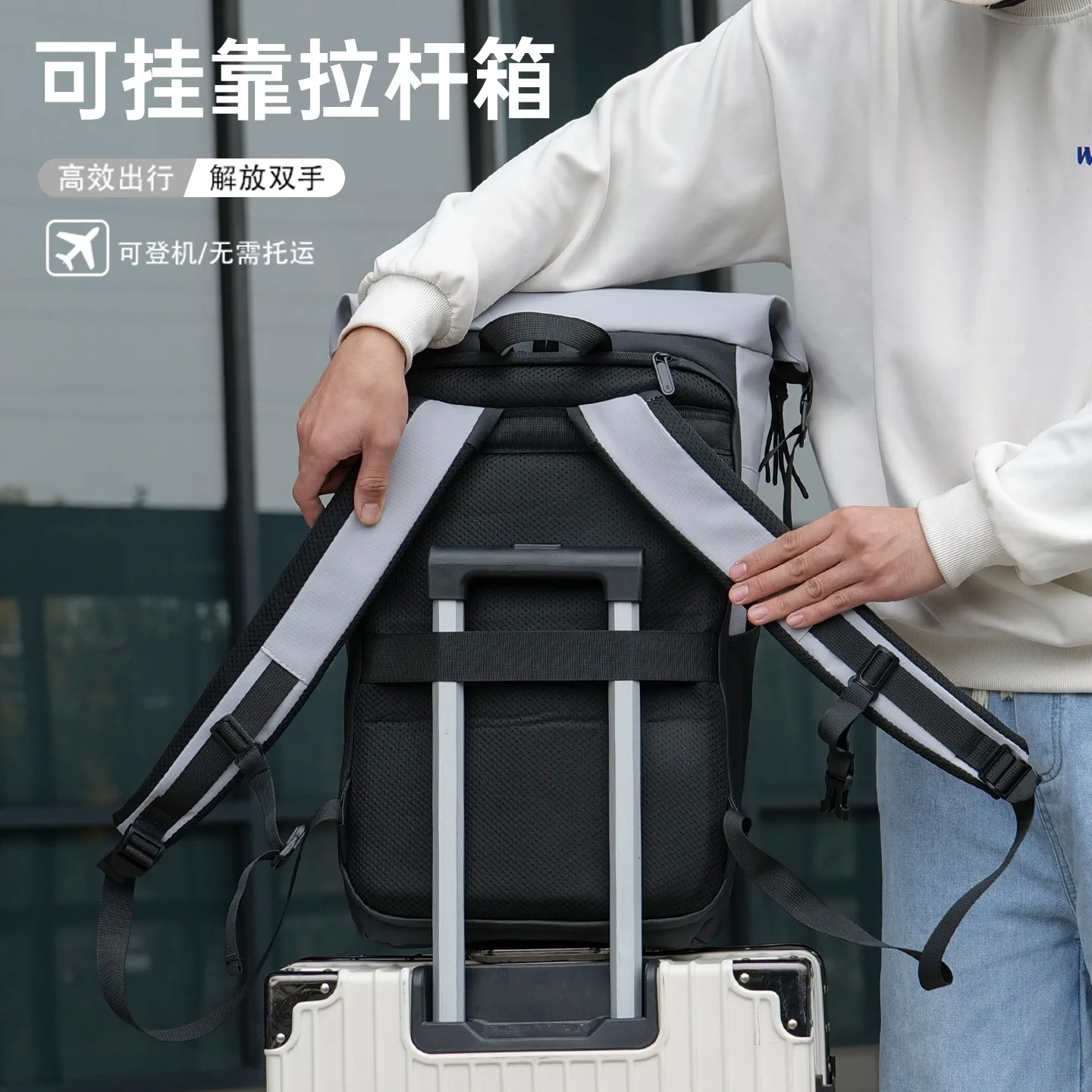 Men's Business Backpack High-end Multifunctional Backpack Large Capacity Laptop Bag Outdoor Sports Leisure Travel Bag