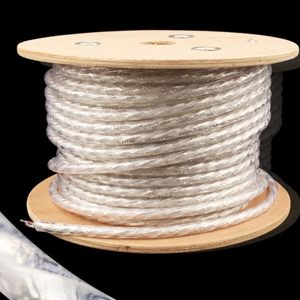 Hifi Liton 8MM Versilbertes OFC Sauerstofffreies Kupfer DIY Audio-Lautsprecherkabel HIFI-Kabel für DIY (Verkauf pro 1,0m) – Detail 2