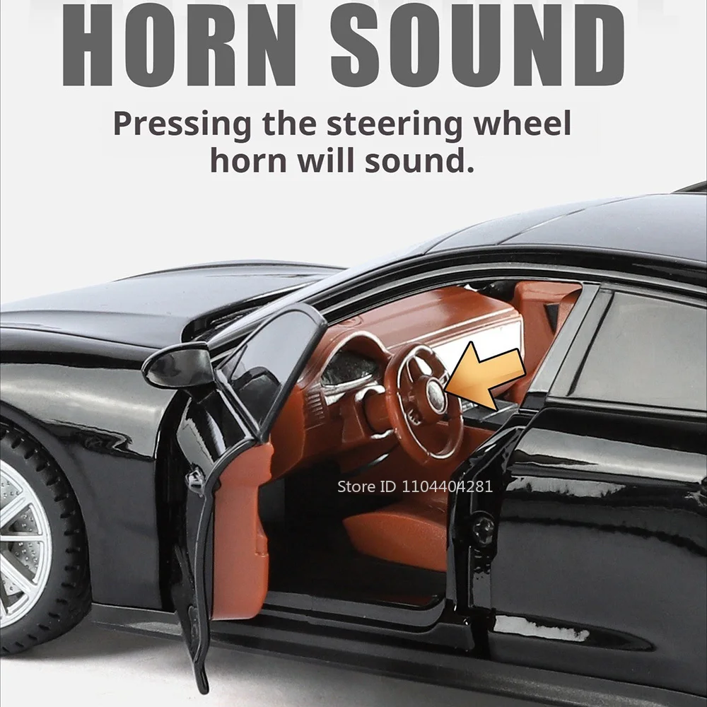 1:24 파나메라 람보르기니 우루스 합금 스포츠카 모델 다이캐스트 장난감 앞바퀴 조향 사운드 라이트 풀백 자동차 데스크탑 장식품