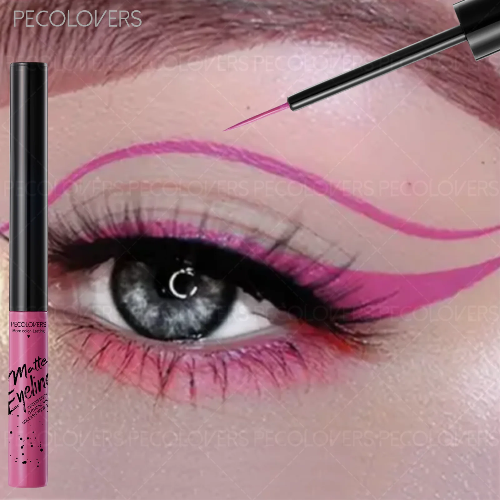 1 delineador de ojos mate colorido, sombra de ojos líquida y delineador de ojos de alta pigmentación, fácil de aplicar para todo tipo de maquillaje, maquillaje para fiestas y conciertos