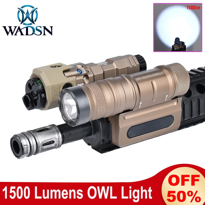 

WADSN Original OWL Optimized Scout Light 1500 Lumens High Power Hunting Flashlight LED White Light Strobe Torch Camp Outdoor CS