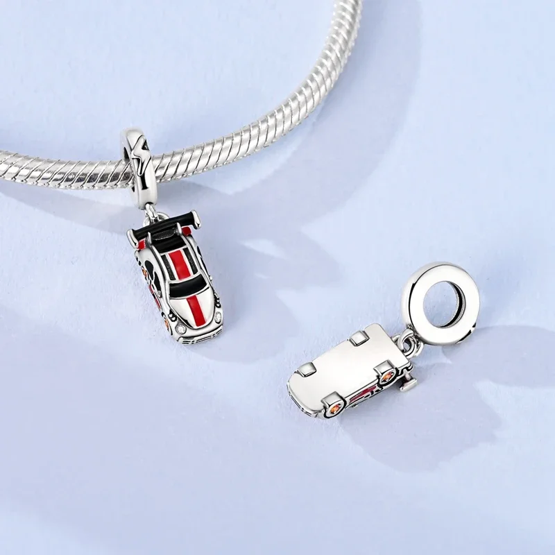 Air Balloon 925 Sterling Silver  Charms Beads Fit Original Bracelets Bag Keychain Charms Beads Pendant Diy Women Jewelry Gift