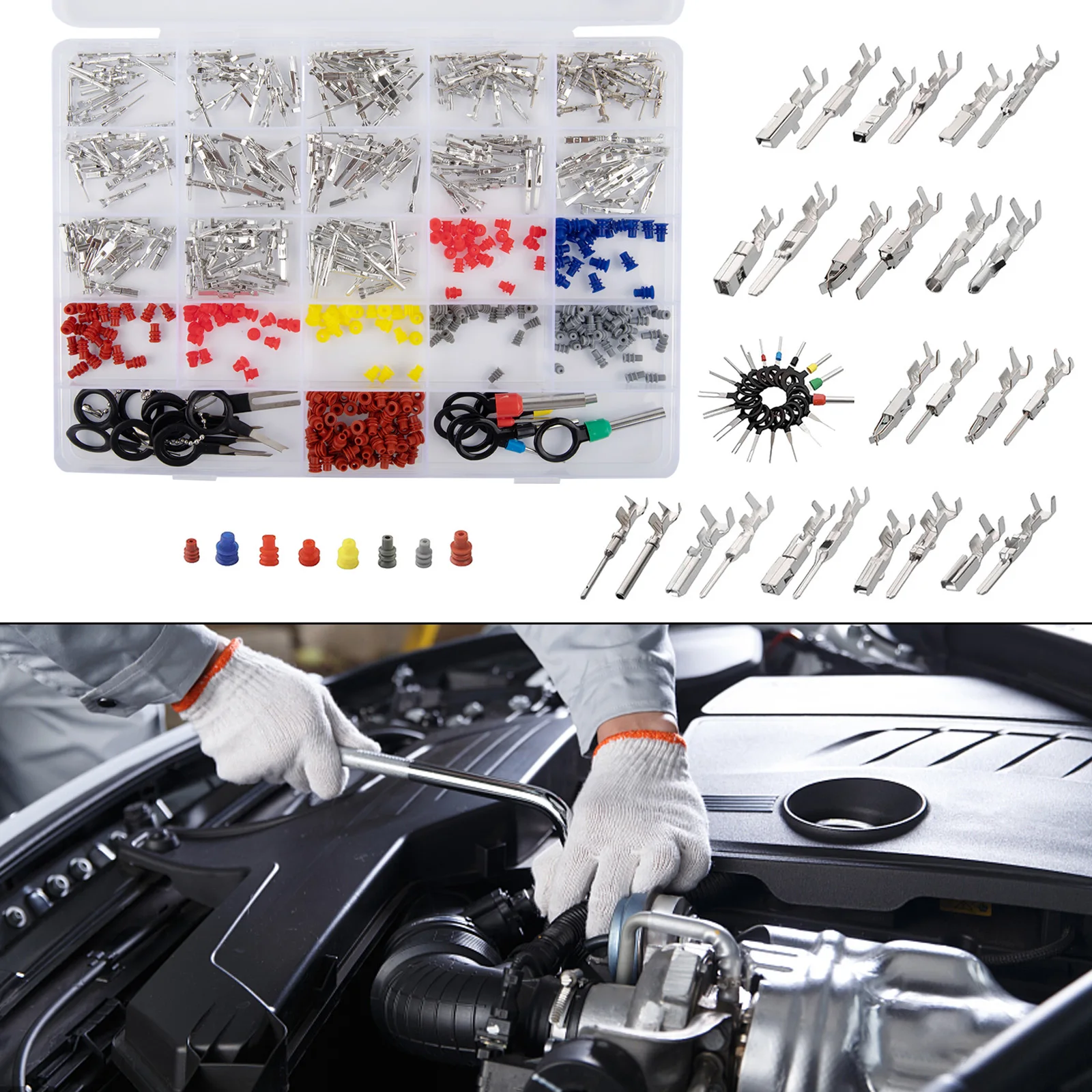 1mm 2.2mm Connector Pins Kit Connector Pins Kit For Automotive Use Wire Convenient Removal Kit Easy Crimping Or Soldering