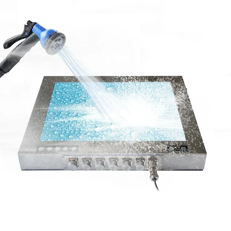 

Hot sale Fanless Industrial All In One Panel PC IP67 Stainless Steel Enclosure Resistive Touch Panel PC