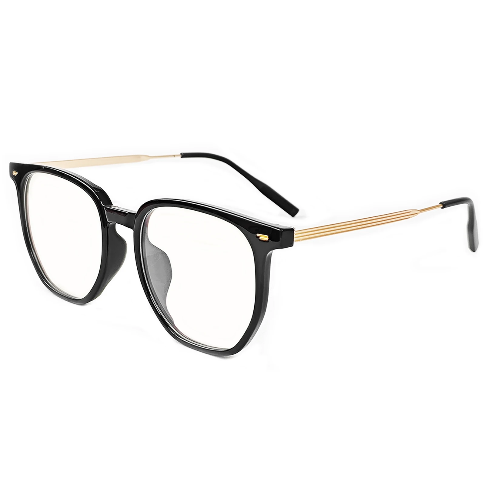 

Trendy Oval Blue Light Glasses for Women Men Round Blue Filter Metal Eyewear UV400