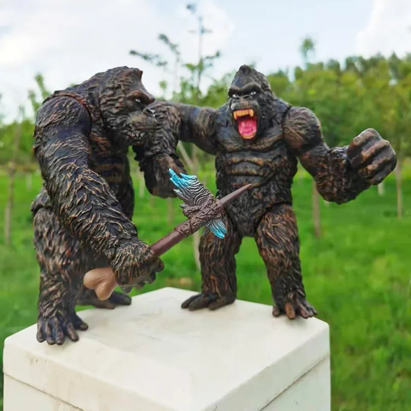 2024 New Godzilla VS King Kong Action Anime Figurie Large Godzilla King Ghidorah Soft Glue Monster Doll Model Ornaments Toys