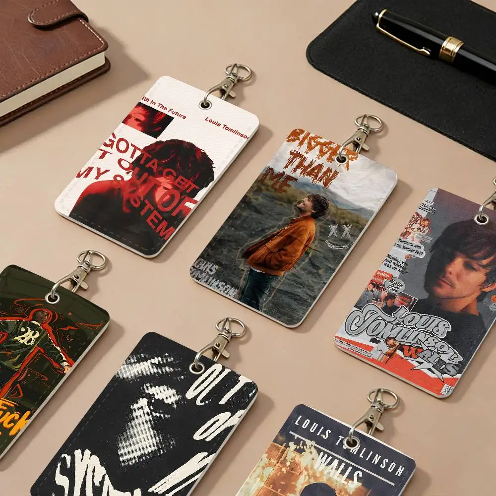 L-Louis Hot Singer T-Tomlinsons PU Leather Card Holders Anti-lost Protective Cover Cases Cards