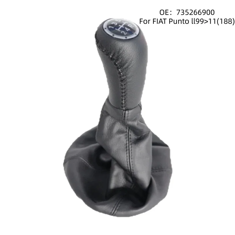 

for Leather Wrapped Shift Lever Ball Head Gear Head Shift Lever for Fiat Punto Ll99-11 188 Car Handball Gear Shift Upgrade