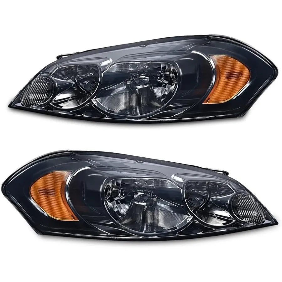 

Headlight Assembly Lamps Compatible with Chevy Impala 2006-2013 Fit Impala Limited 2014-2016 Fit Monte Carlo 2006-2007 Smoky len