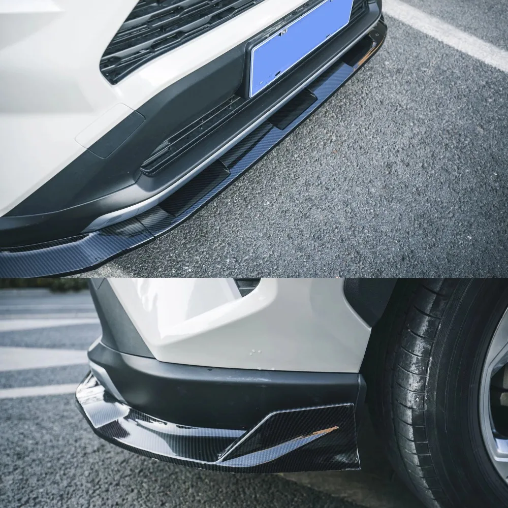 For Toyota RAV4 2020 Front Shovel Small Surround New Front Lip Front Bumper Refit Anti-Collision Splitter Spoiler Refit Accessor