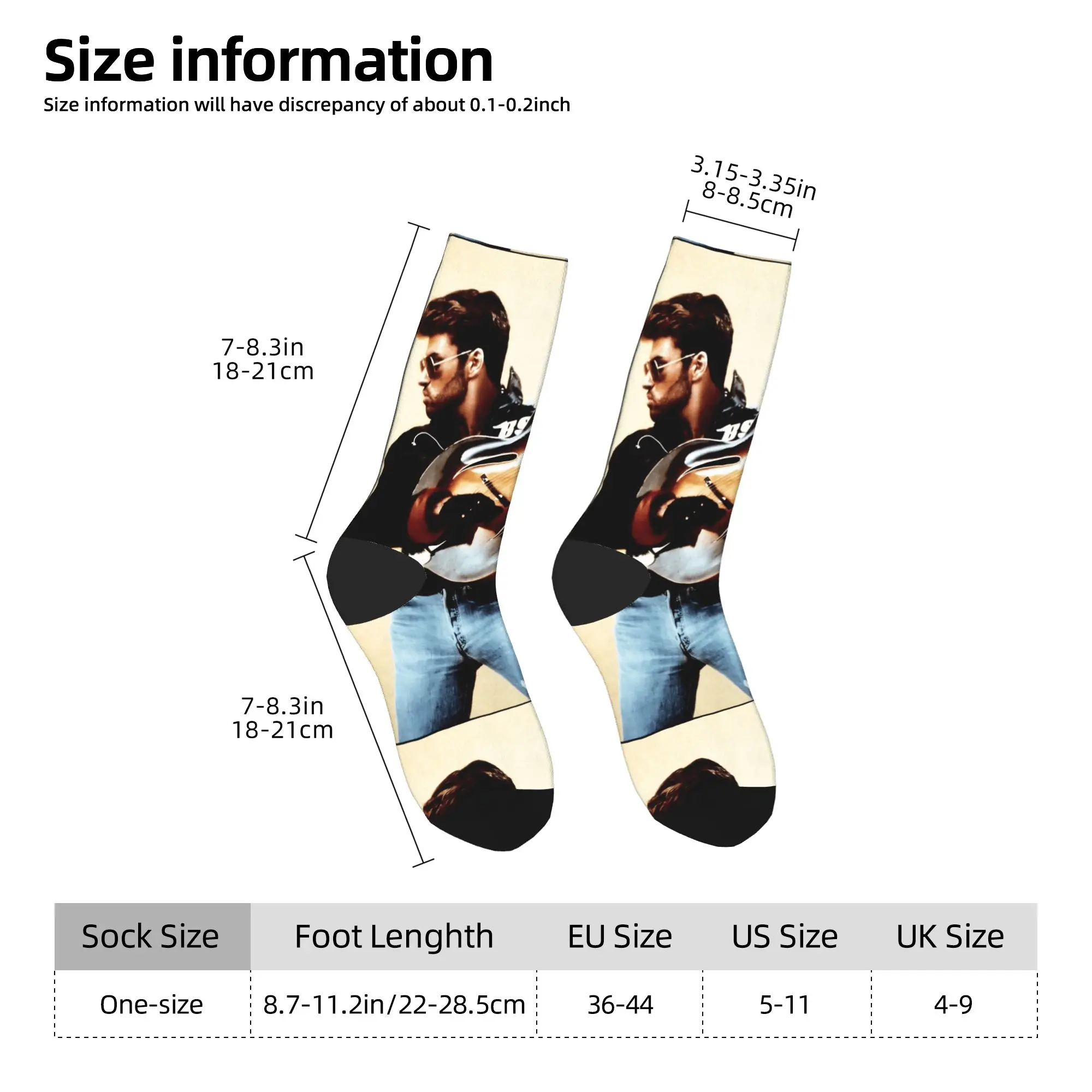 المغني جورج مايكلز جوارب زوجين الجوارب مريحة الجدة الجوارب الخريف تشغيل المضادة للانزلاق تصميم الجوارب هدية #5