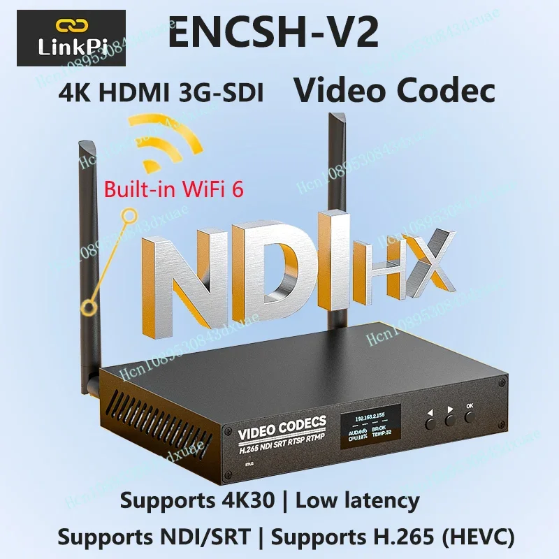 

LinkPi ENCSH V2 SDI HDMI-кодер 4K-декодер Встроенный Wi-Fi 6, поддержка SRT, NDI, GB28181, 1080P NDI HX SRT RTMP RTSP Прямая трансляция IPCam