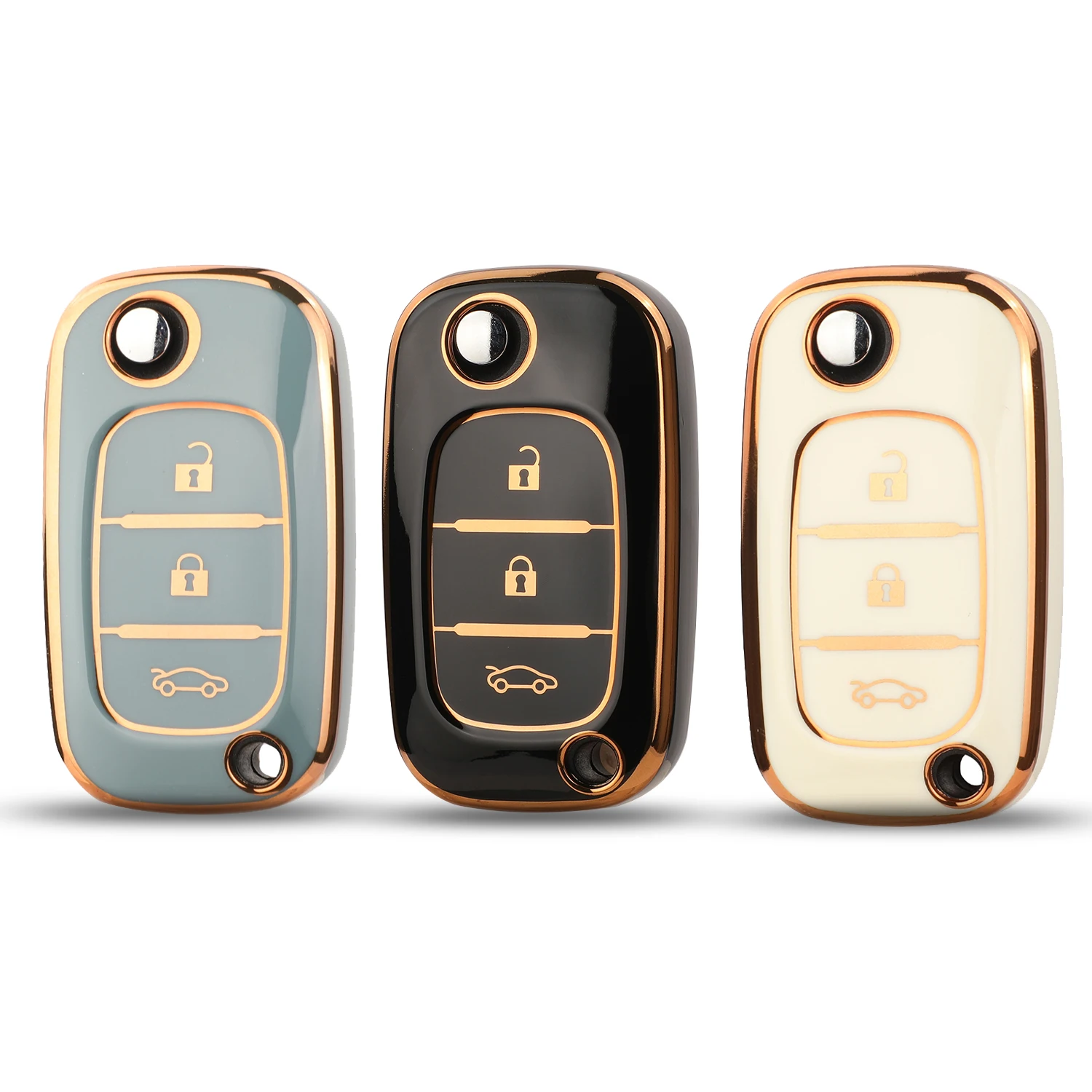 jingyuqin 3B TPU Car Key Shell Case Fob For Renault Clio Kangoo Modus Megane For Benz Smart Fortwo 453 Forfour 2015 2016 2017