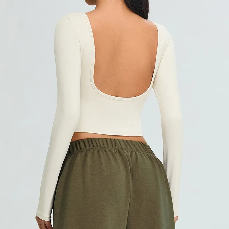 قمصان اليوغا عارية الذراعين المحاصيل الأعلى النساء قمصان طويلة الأكمام النساء اليوغا الرياضة اللياقة البدنية طويلة الأكمام الصالة الرياضية الملابس تشغيل تجريب القمم
