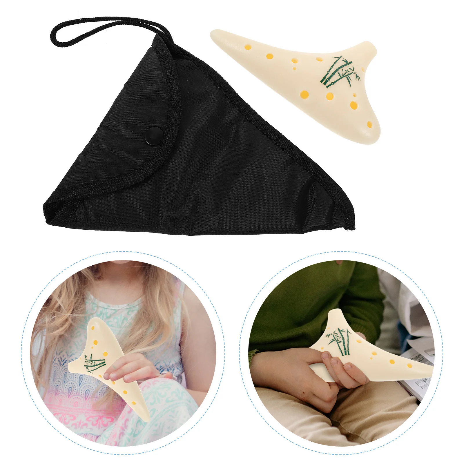 

Alto C Resin Ocarina 12 Holes Unbreakable Traditional Chinese Wind Instrument for Beginners Kids Children Educational Portable