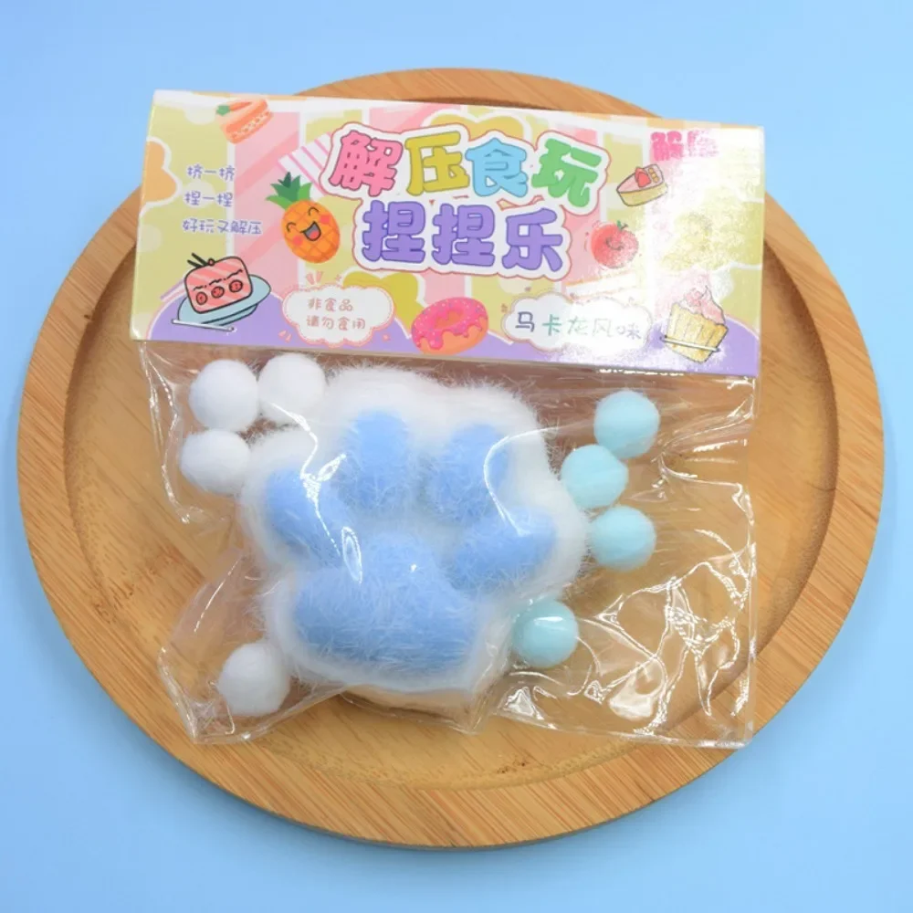 Nieuwe Fidget Speelgoed Mini Squishy Speelgoed Kawaii Pluche Kat Poot Transparante Kubus Stress Squeeze Speelgoed voor De Gasten Op Het Feest