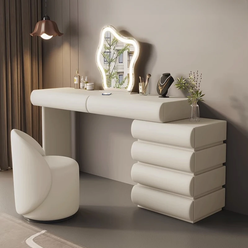 

Modern Mirror dressing table Nordic Luxury Drawer Mirrors Dressers Storage Organizer Coiffeuse De Chambre Bedroom Furniture