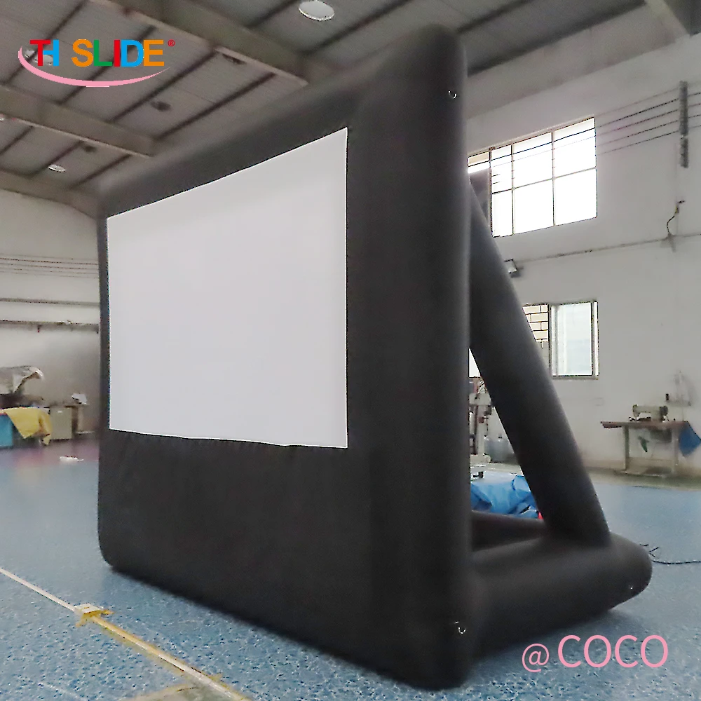 

free air ship to door,16:9 inflatable movie screen,advertise inflatable cinema screen,outdoor inflatable projector screen