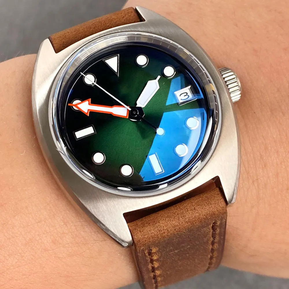 Relógio Masculino Automático Tandorio 36mm com Vidro de Safira