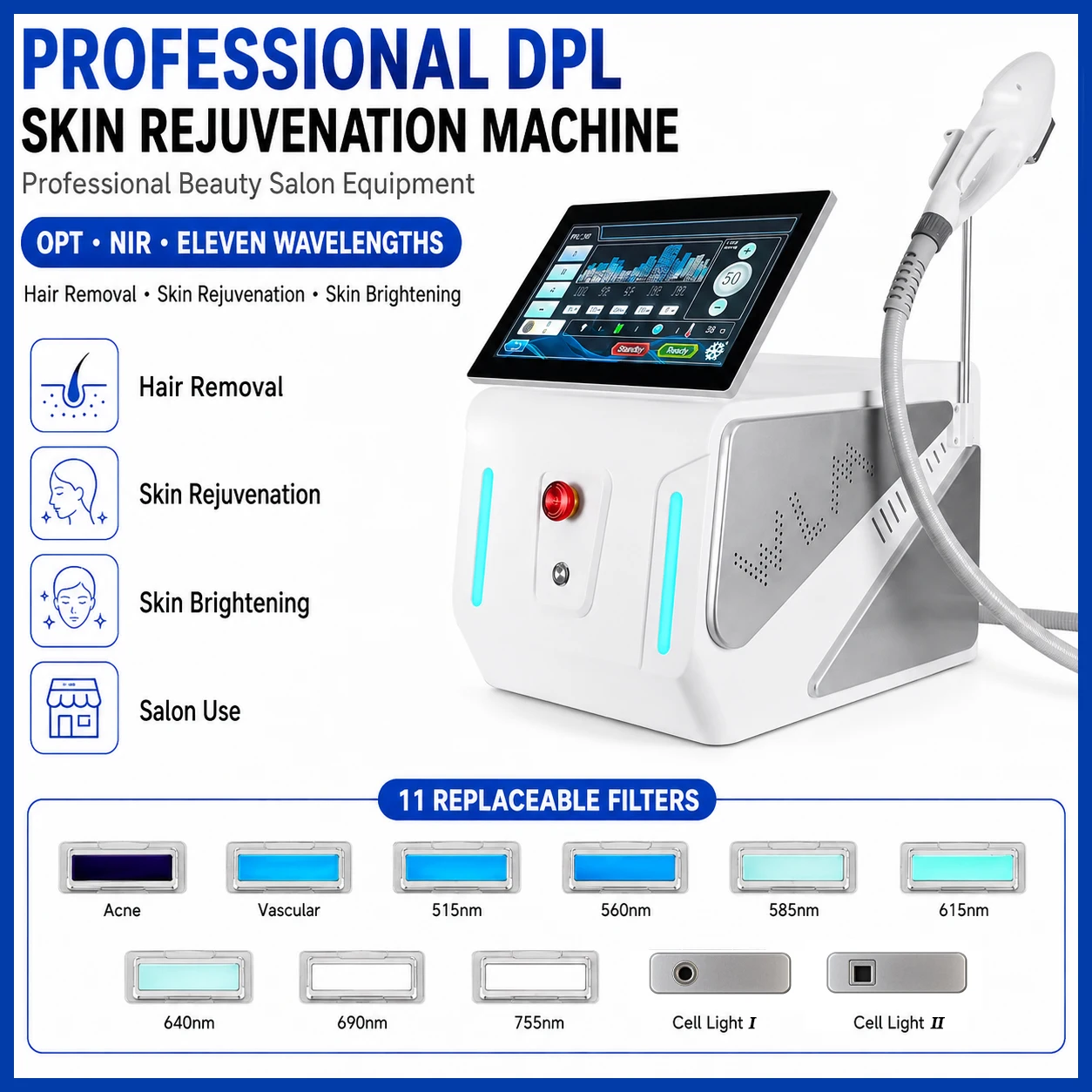Opt Ipl Laser Hair Removal Machine - Professional DPL BBL Skin Rejuvenation Machine