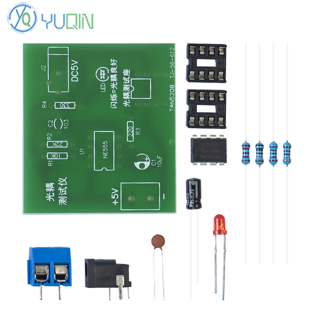 Optocoupler Tester Kit 555 Application Circuit Board Practice Welding DIY Electronic Product and Assembling Spare Parts