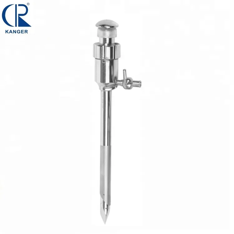 Hot selling laparoscopic stainless steel reusable bladeless magnetic trocar with screw