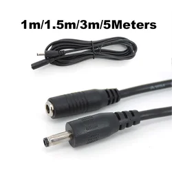 1/3/5m Meter DC 3.5mm x 1.35mm Male to Female Power supply Connector adapter charging Cable lead Extension Cord for Camera a