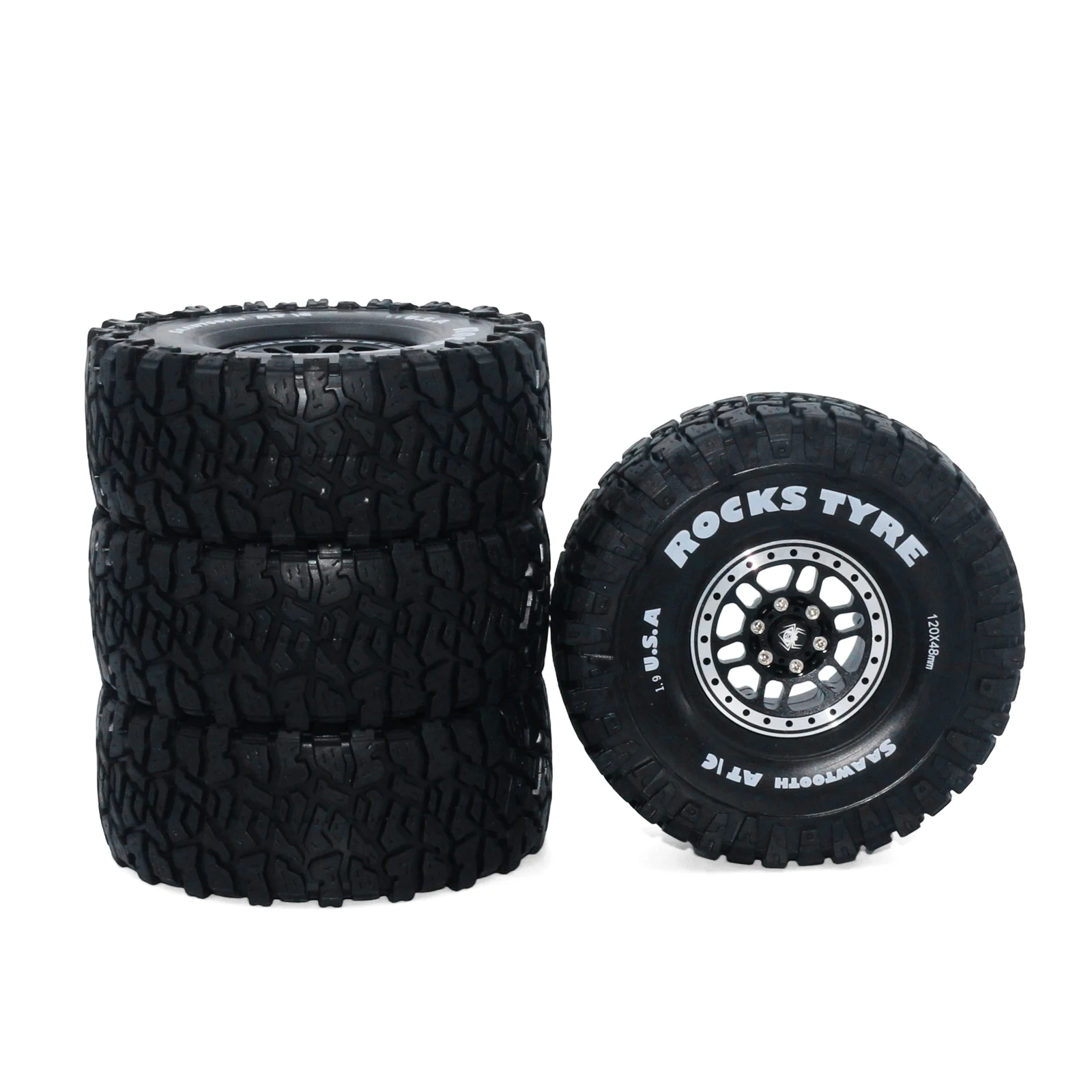 

1.9inch Tire Lock Hub Tires | Ultra Soft Tread | Compatible with 1/10 Climbing Cars Trx4, Scx10 Ii/Iii, Gen8 | Enhanced for Rock/Mud Conditions