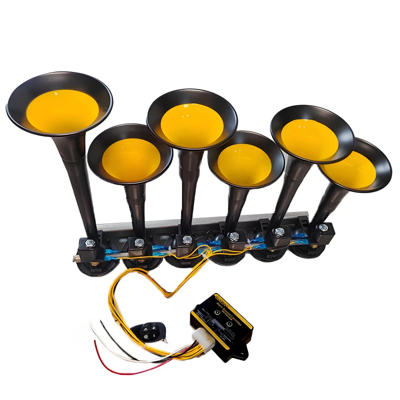 125DB LED 12/24V 36-tone 6-Buis Modificatie Vrachtwagen Trein Trailer Luide Elektrische Hoorn magneetventiel Luidspreker Sirene Luchthoorn