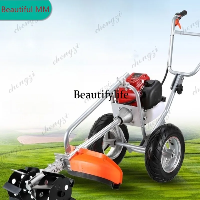 

M138 Hand-pushed lawn mower weeder multi-function weeder micro-tillage agricultural orchard hand-pull tiller