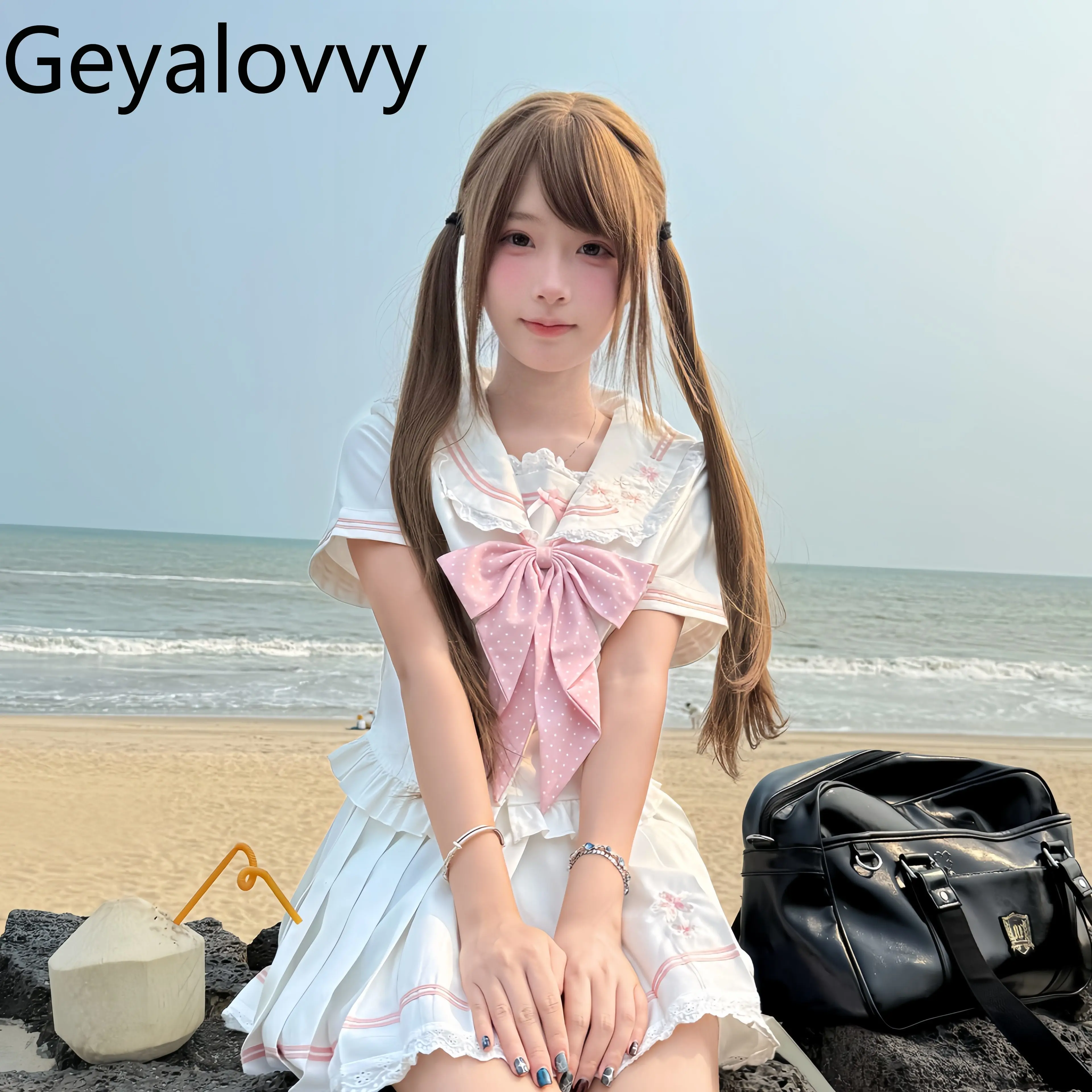 

Lolita Style Jk Original Sailor Suit Women's Short Sleeve Top and Preppy Pleated Skirt Set Japanese Style Girls Two Peice Sets