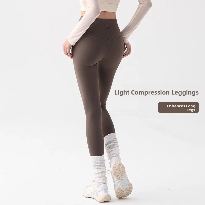 

Slimming High-Waist Yoga Pants Women's Fitn Exercise arkskin Bot Spring Autumn Elastic Pilates Sports Trousers