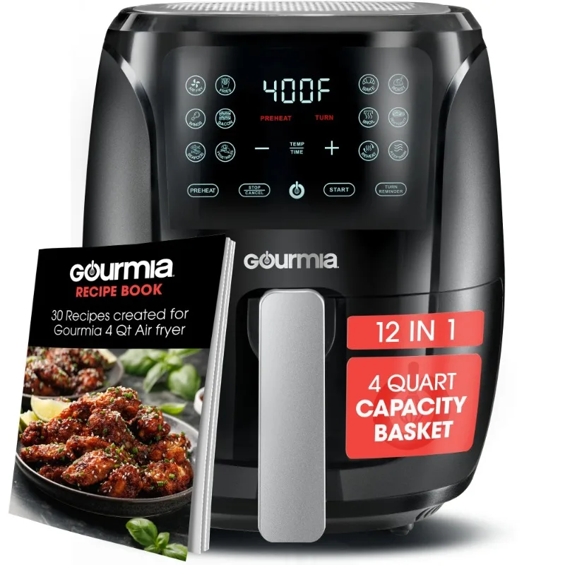 

Gourmia 4 Qt Digital Air Fryer with Guided Cooking, Black GAF486