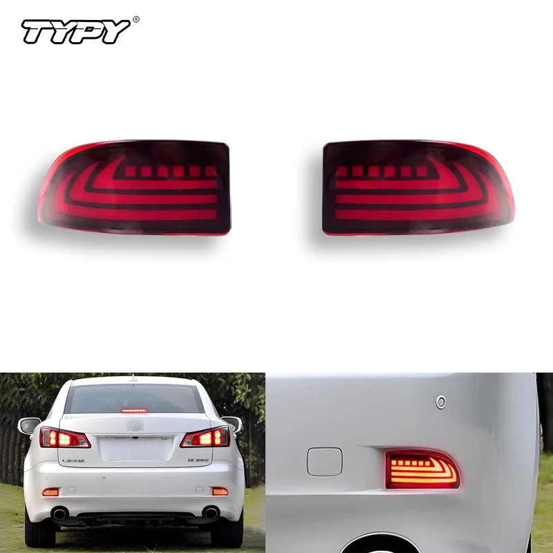 

TYPYLED Rear Bumper Reflector For Lexus IS250 IS350 IS220d IS200d 2006 2007 2008 2009 2010 2011 2012 Turn Signal Brake Light