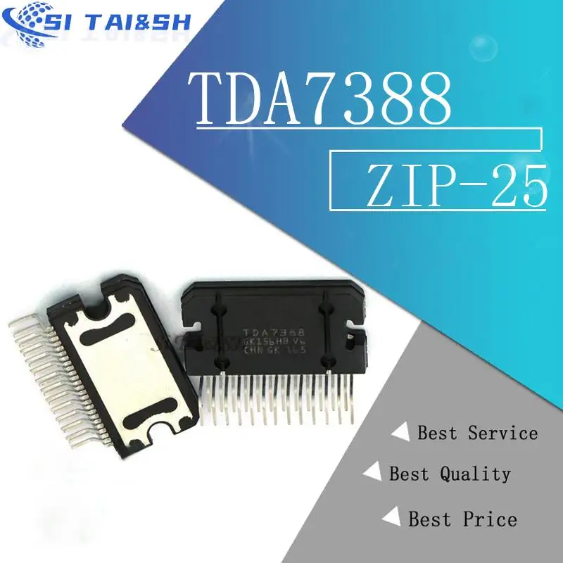 2 uds TDA7388 ZIP25 TDA7388A ZIP 7388A ZIP-25 42W amplificador de radio de coche de puente cuádruple nuevo y original