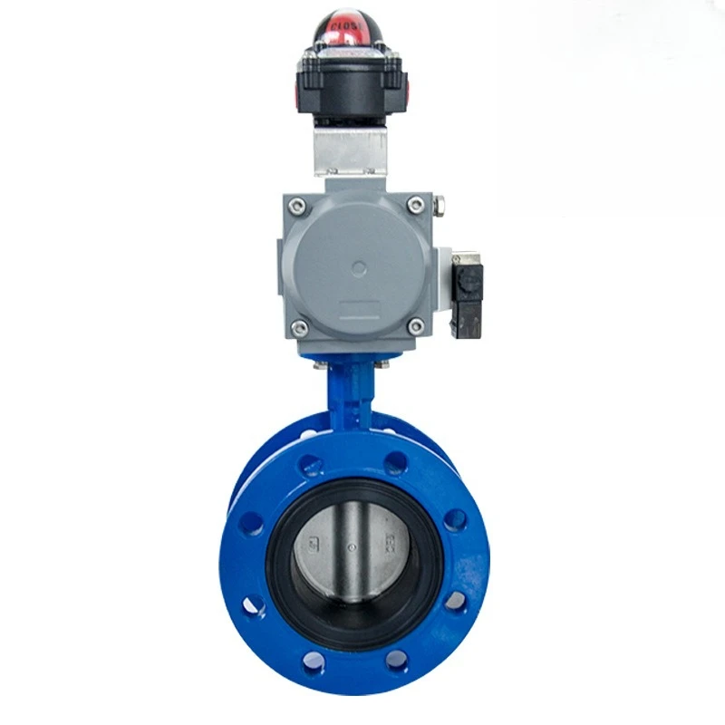 

Quick cut-off valve, ductile iron soft seal pneumatic flange butterfly valve