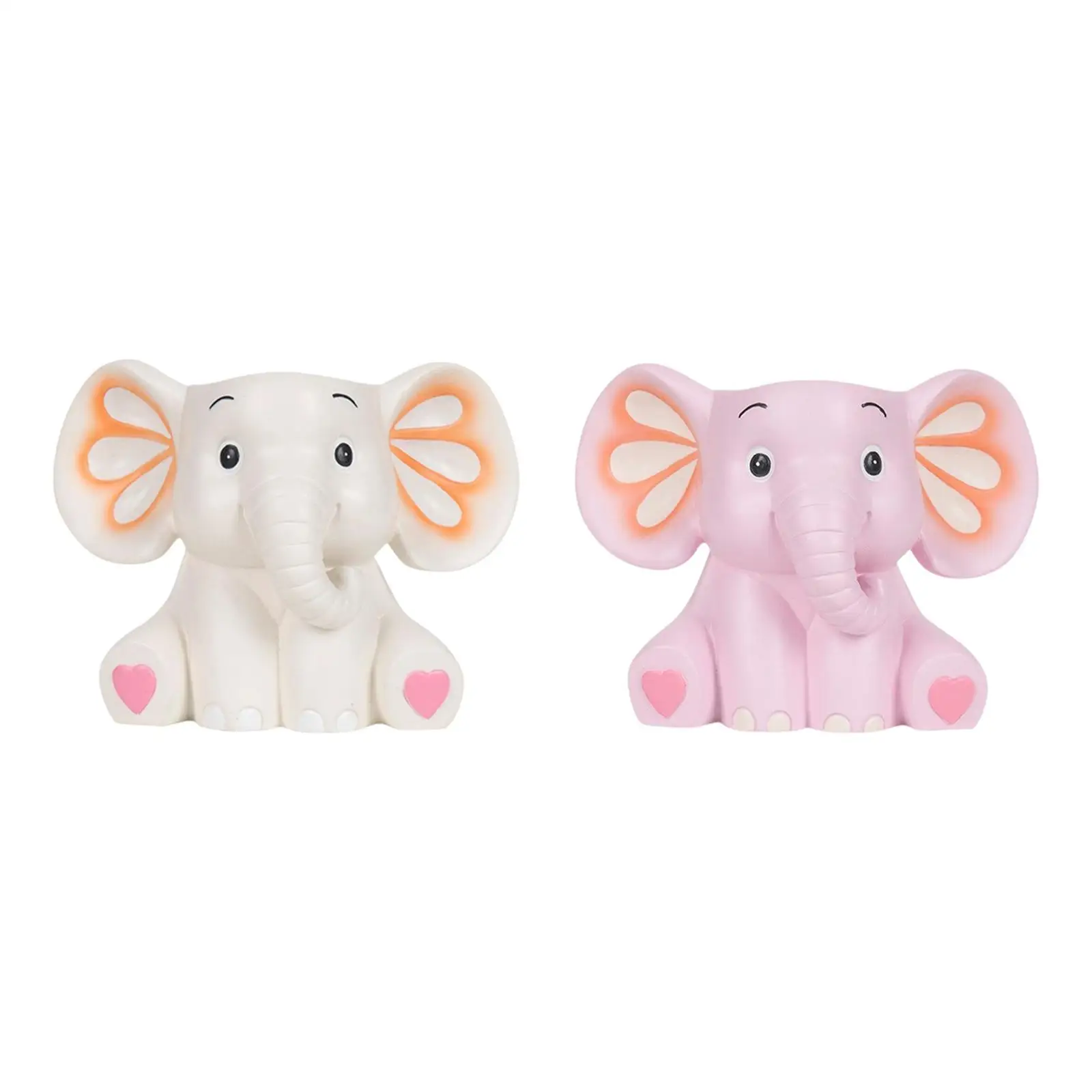 Cute Elephant Pen Holder Decoration Resin Statue 12x10x12cm Hand Painted