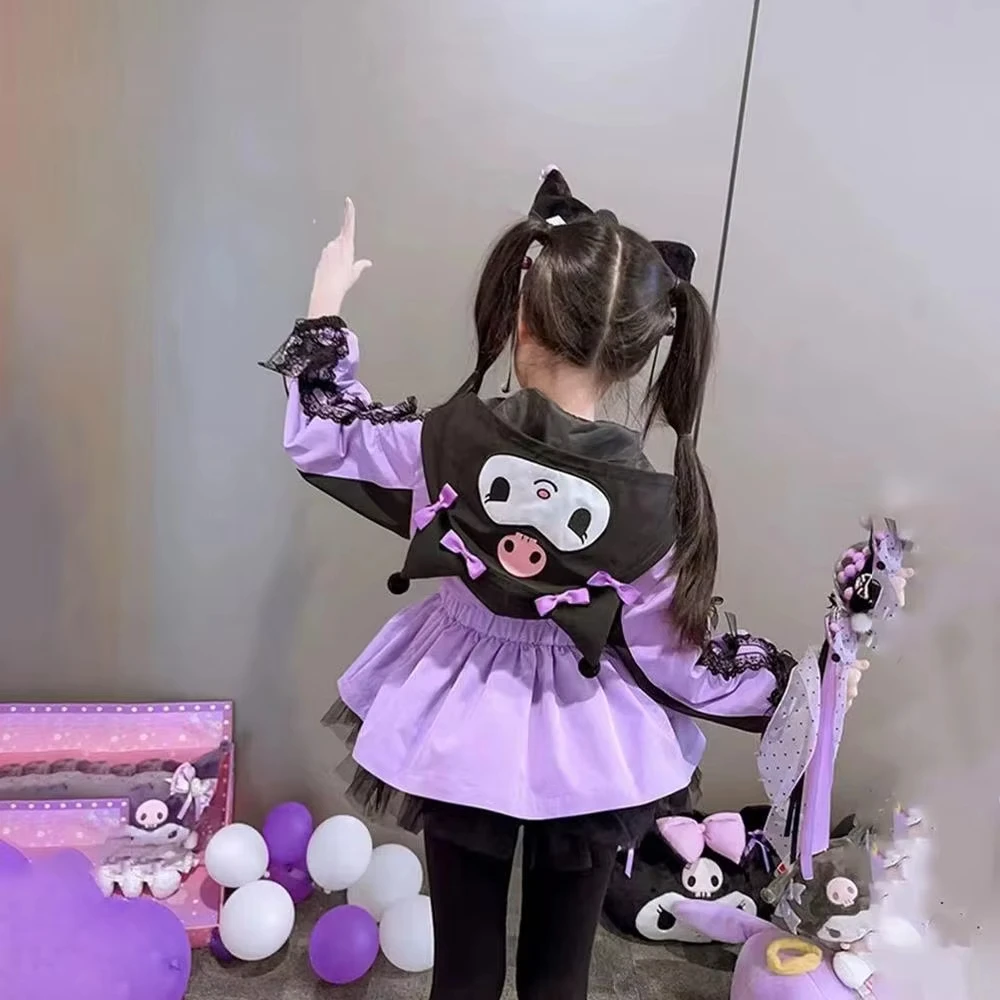 سترة كورومي كاواي للأطفال البنات لخريف جديد كارتوني سينامورول سترة مطرزة بقلنسوة للاستخدام الخارجي سترات خصر قابلة للسحب