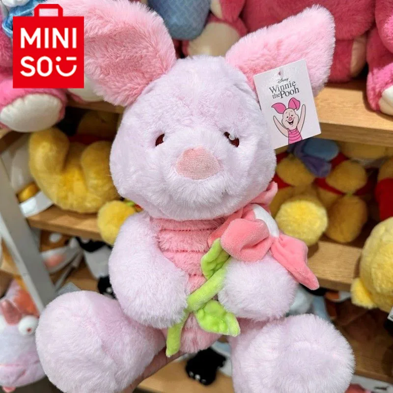 

Плюшевая игрушка Miniso Disney, Стич, ангел, поролет, цветок, серия, плюшевая кукла, кавайная Винни-Пух, лотсо, мягкая кукла, подарок для девочки